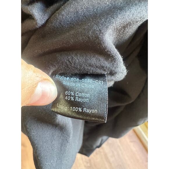 Jenni Kayne Seersucker Summer Dress Black Sz XS Cotton Rayon Black GREAT! - Picture 8 of 10